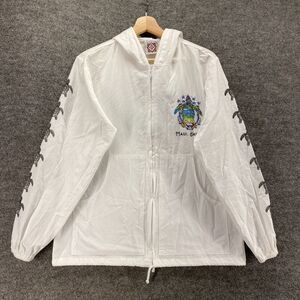 Maui Hawaii Jacket Women S Small White Hooded Long Sleeve Cotton Full Zip